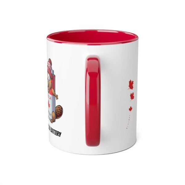 Tesla Beaver Battery - Funny Canadian Accent Mug 🇨🇦⚡️ - Image 4