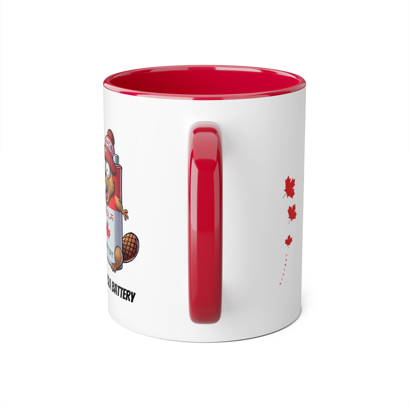Tesla Beaver Battery - Funny Canadian Accent Mug 🇨🇦⚡️ - Image 4
