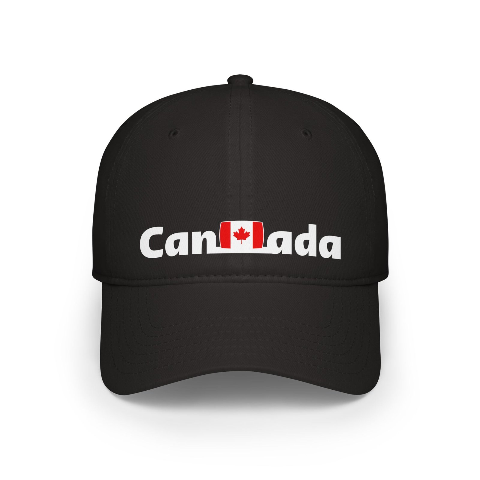 Canada Baseball Cap with Flag Graphic in Text ๐จ๐ฆ๐งข