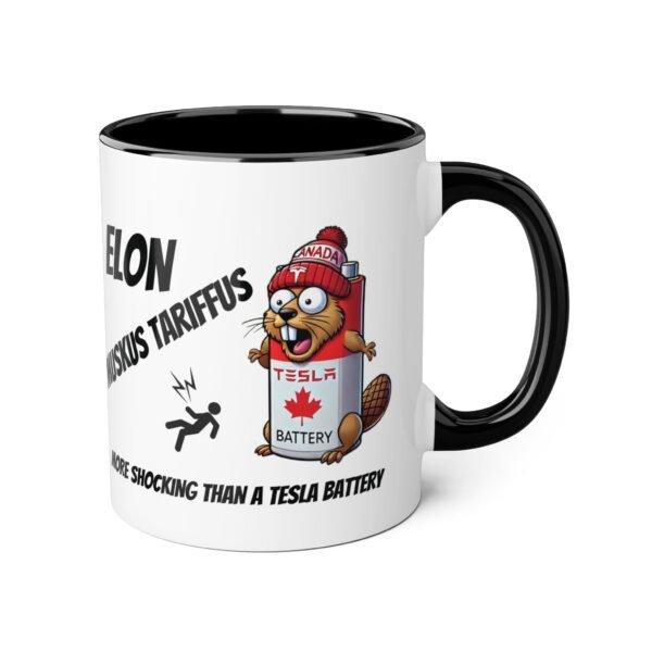 Tesla Beaver Battery - Funny Canadian Accent Mug 🇨🇦⚡️ - Image 5