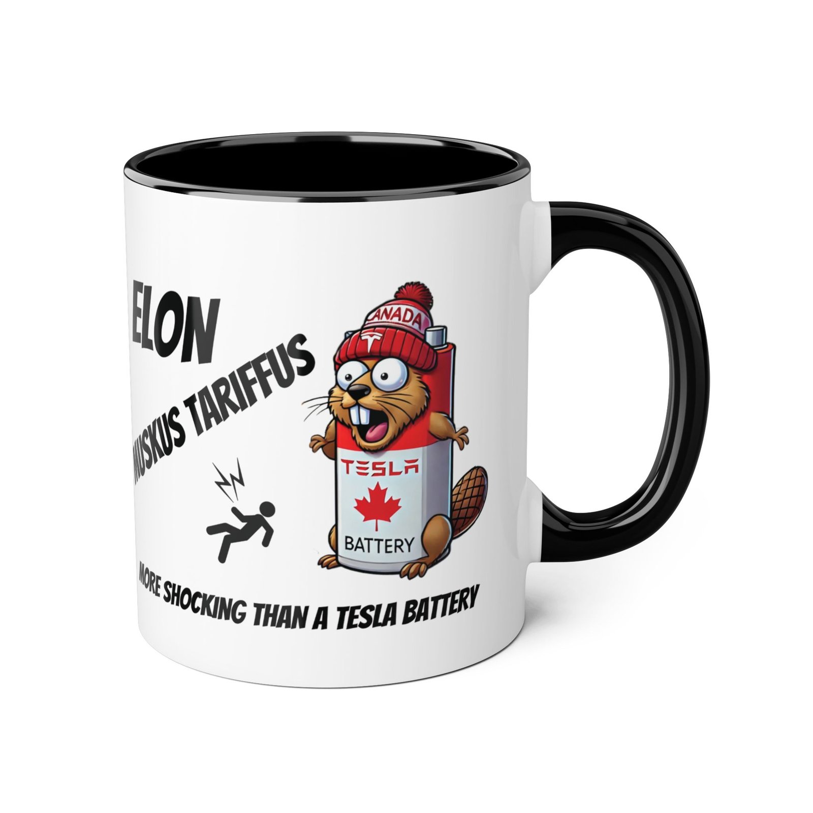 Tesla Beaver Battery - Funny Canadian Accent Mug 🇨🇦⚡️ - Image 5