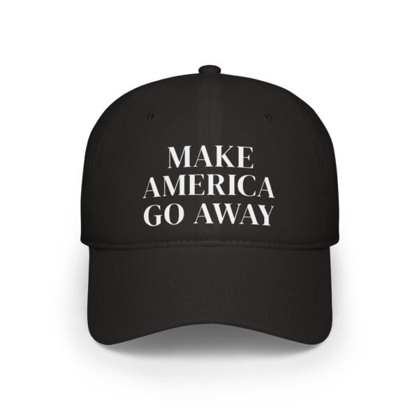 Anti-Establishment Political Satire Cap | Make America Go Away Cap | Funny Low-Profile Baseball Cap for Rebels & Free Thinkers
