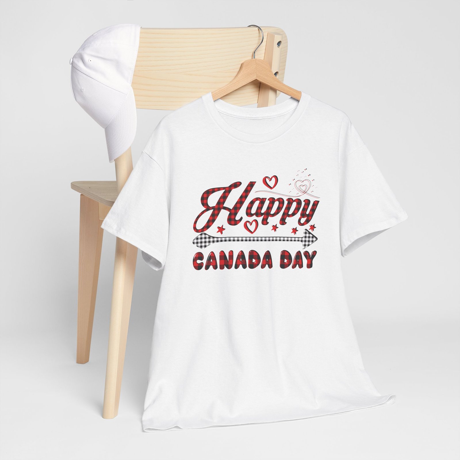 Happy Canada Day T-Shirt with Red Plaid Design ๐จ๐ฆโค๏ธ - Image 4