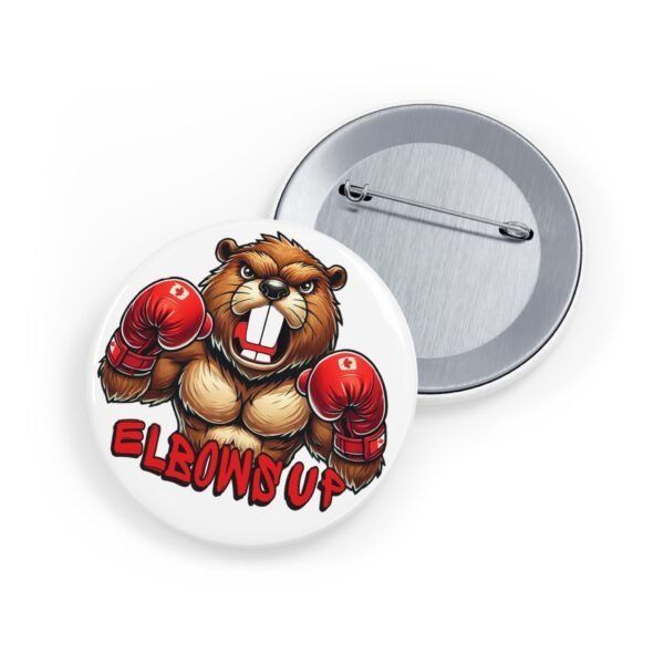 🥊 Elbows Up Boxing Beaver Pin – Canadian Toughness Badge 🦫 - Image 3