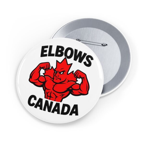 Elbows Canada Round Pin Badge -Bold & Powerful Round Pin - Image 7