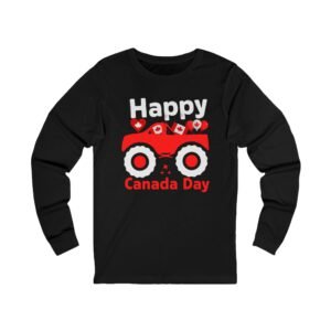 Happy Canada Day Long Sleeve Tee with Red Monster Truck 🇨🇦🚙
