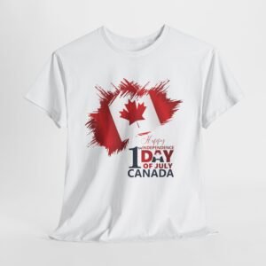 Canada Day T-Shirt with Painted Flag & 1st of July Design 🇨🇦🎨