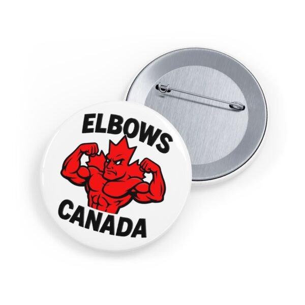 Elbows Canada Round Pin Badge -Bold & Powerful Round Pin