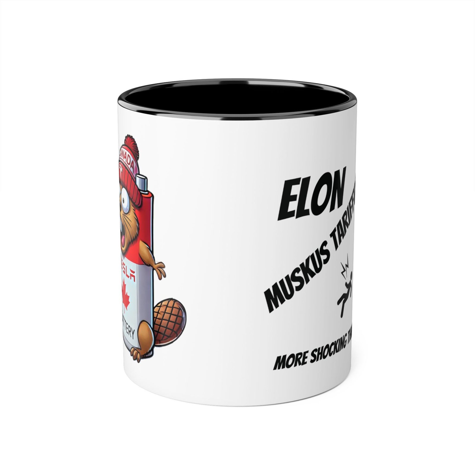 Tesla Beaver Battery - Funny Canadian Accent Mug 🇨🇦⚡️ - Image 6