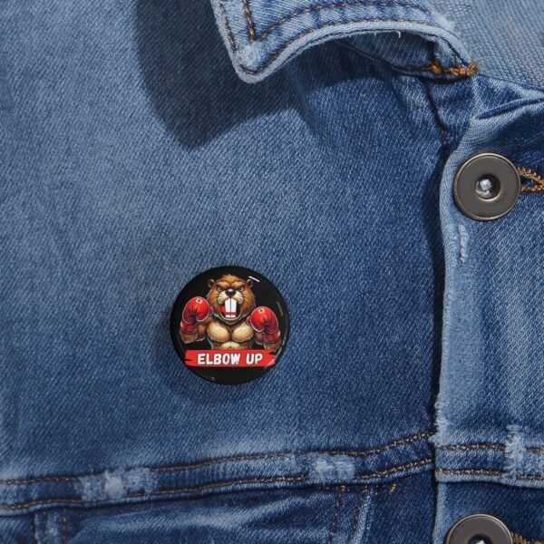 🥊 Elbows Up Boxing Beaver Pin – Canadian Toughness Badge 🦫 - Image 4