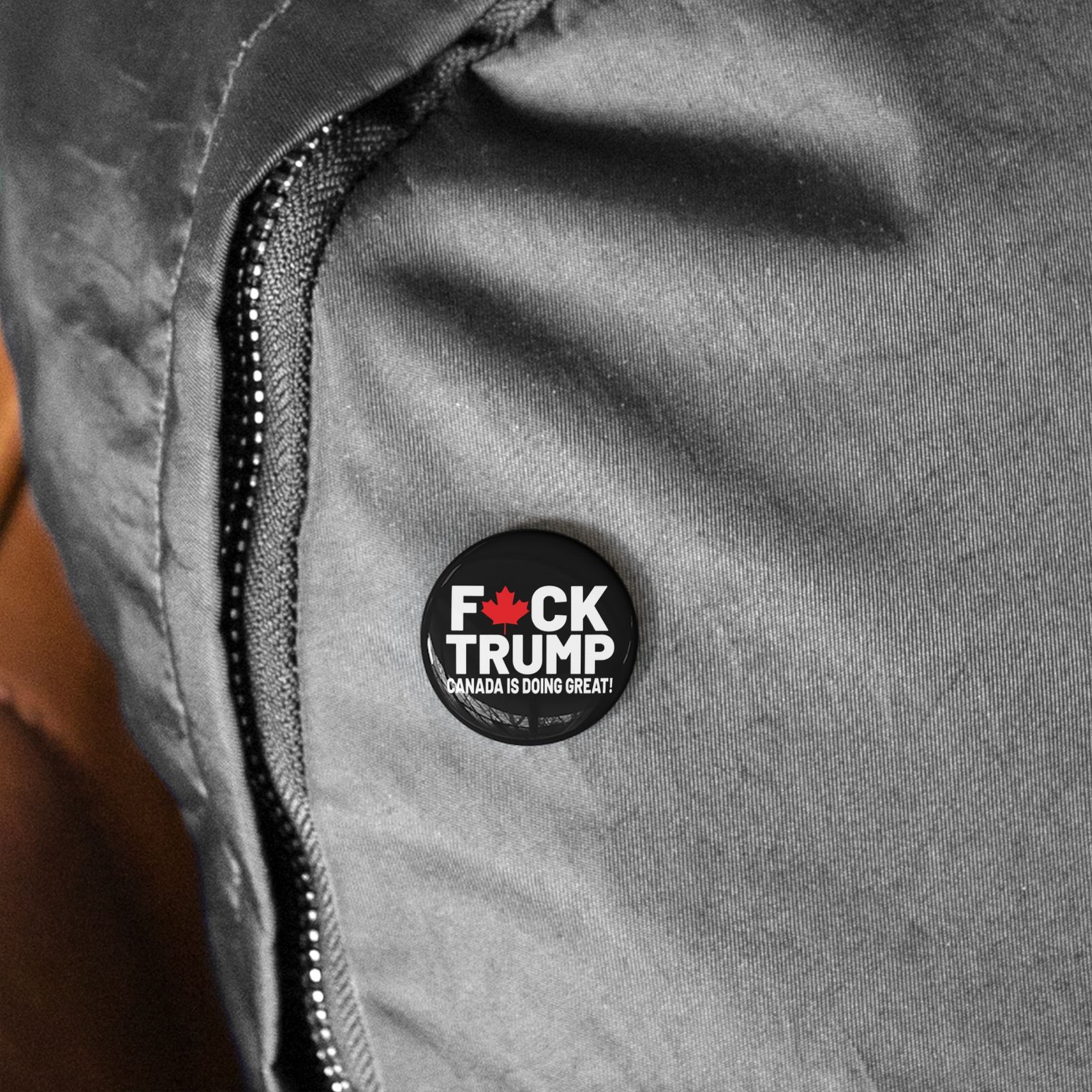 F*ck Trump! Canada Is Doing Great! Political Statement Round Pins, Funny Canadian Pins - Image 6