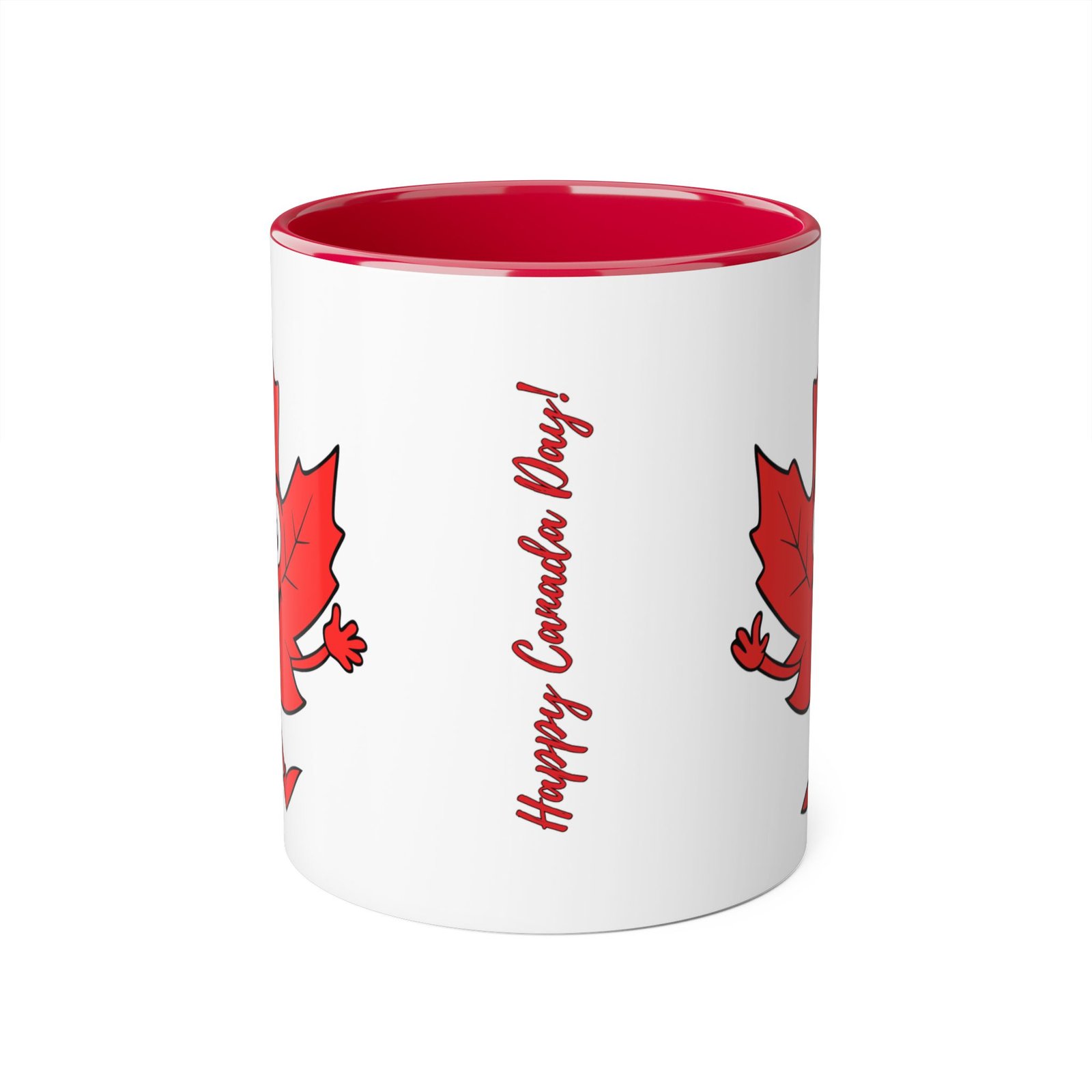 Canada Day Mug with Happy Maple Leaf Cartoon ๐จ๐ฆโ - Image 2
