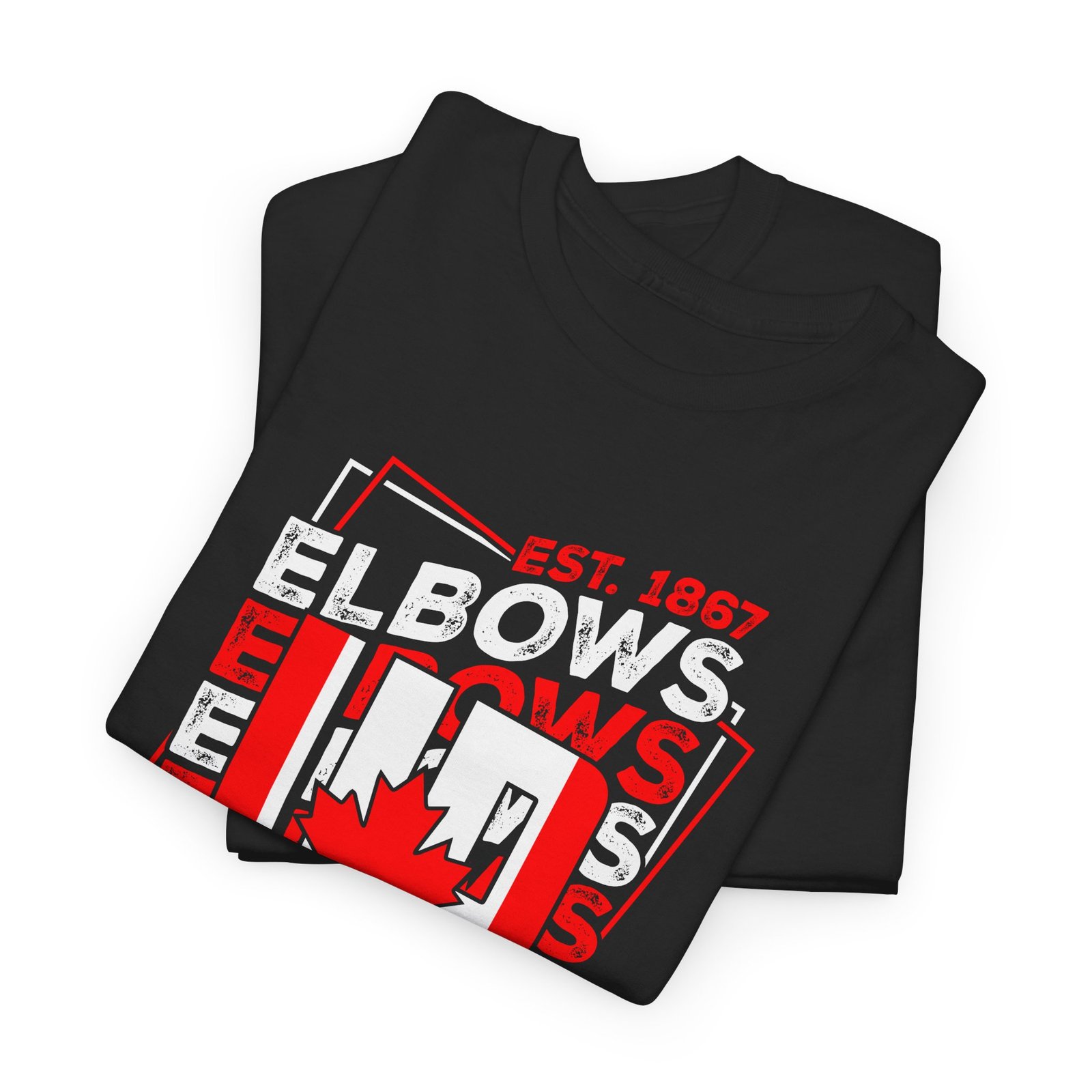 Elbows Up - True North Since 1867 Heavy Cotton Tee - Image 3