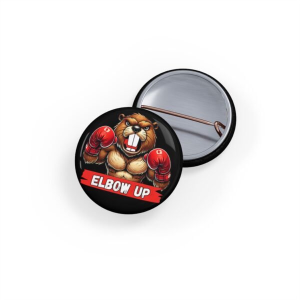 🥊 Elbows Up Boxing Beaver Pin – Canadian Toughness Badge 🦫 - Image 3