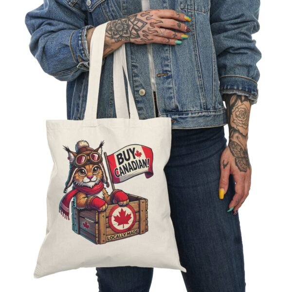 🇨🇦 Buy Canadian Lynx Tote Bag | Support Local 🐾 | Eco-Friendly Canvas - Image 2
