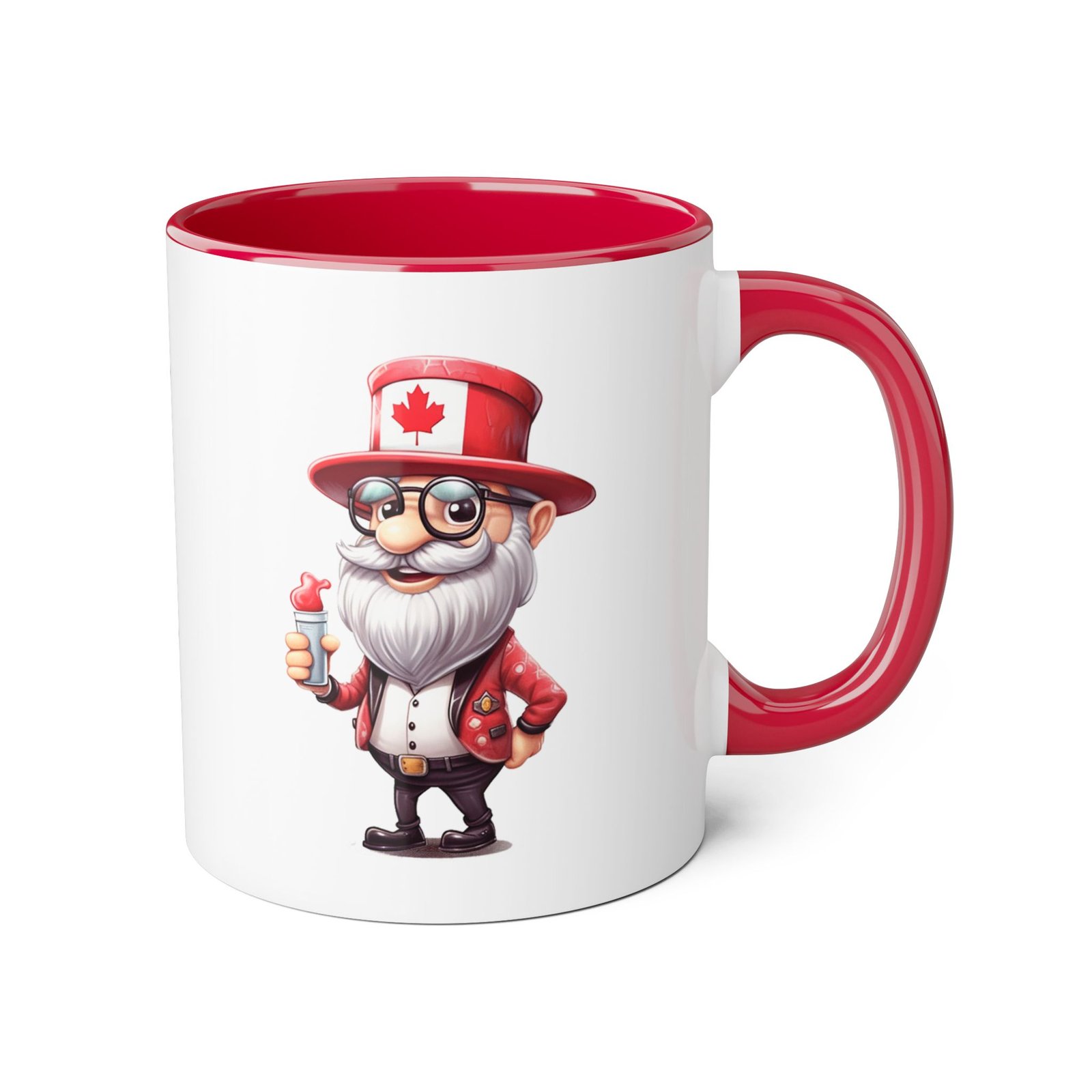Canada Day Mug with Funny Canadian Grandpa Character 🇨🇦☕