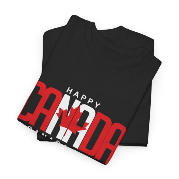 Happy Canada Day T-Shirt with Bold Red & White Print 🇨🇦🖤 - Image 3