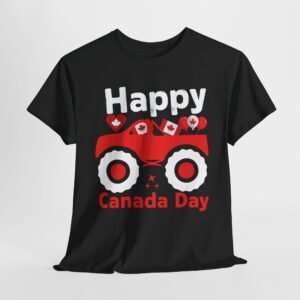 Happy Canada Day T-Shirt with Red Monster Truck Design 🇨🇦🚙