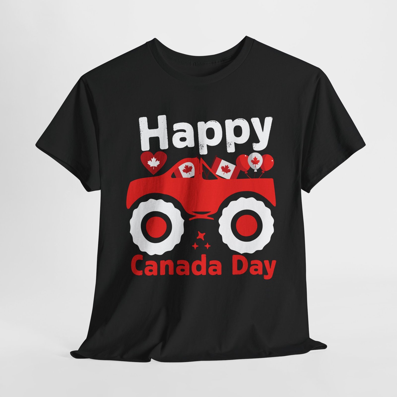 Happy Canada Day T-Shirt with Red Monster Truck Design ๐จ๐ฆ๐