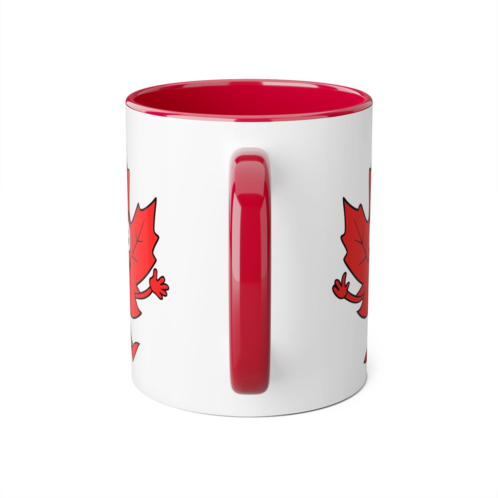Canada Day Mug with Happy Maple Leaf Cartoon ๐จ๐ฆโ - Image 4