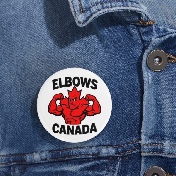 Elbows Canada Round Pin Badge -Bold & Powerful Round Pin - Image 2
