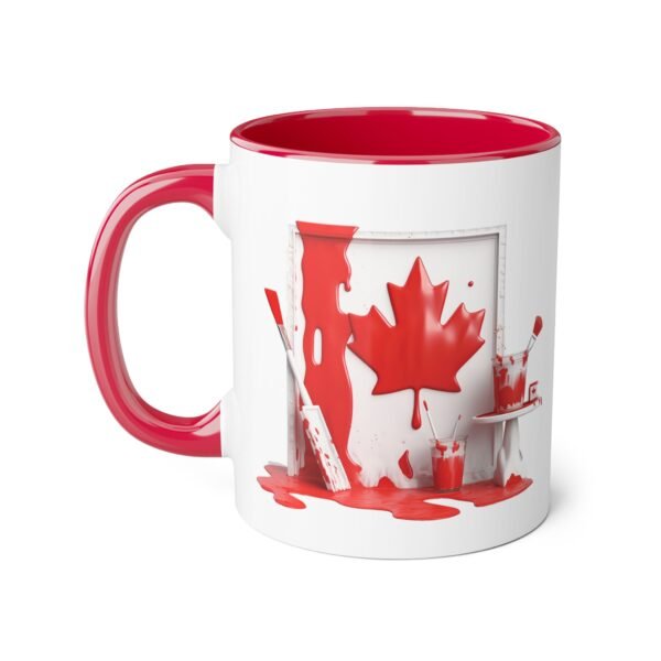 Canada Day Mug with Painted Maple Leaf & Brush Art 🇨🇦🎨 - Image 3
