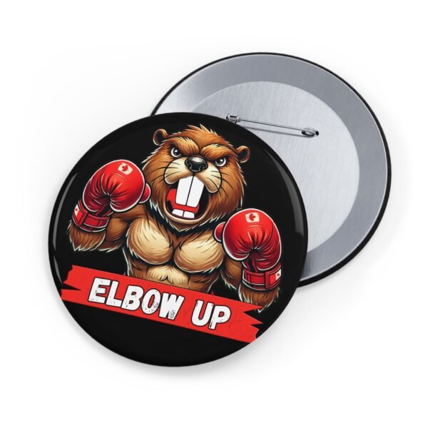 🥊 Elbows Up Boxing Beaver Pin – Canadian Toughness Badge 🦫
