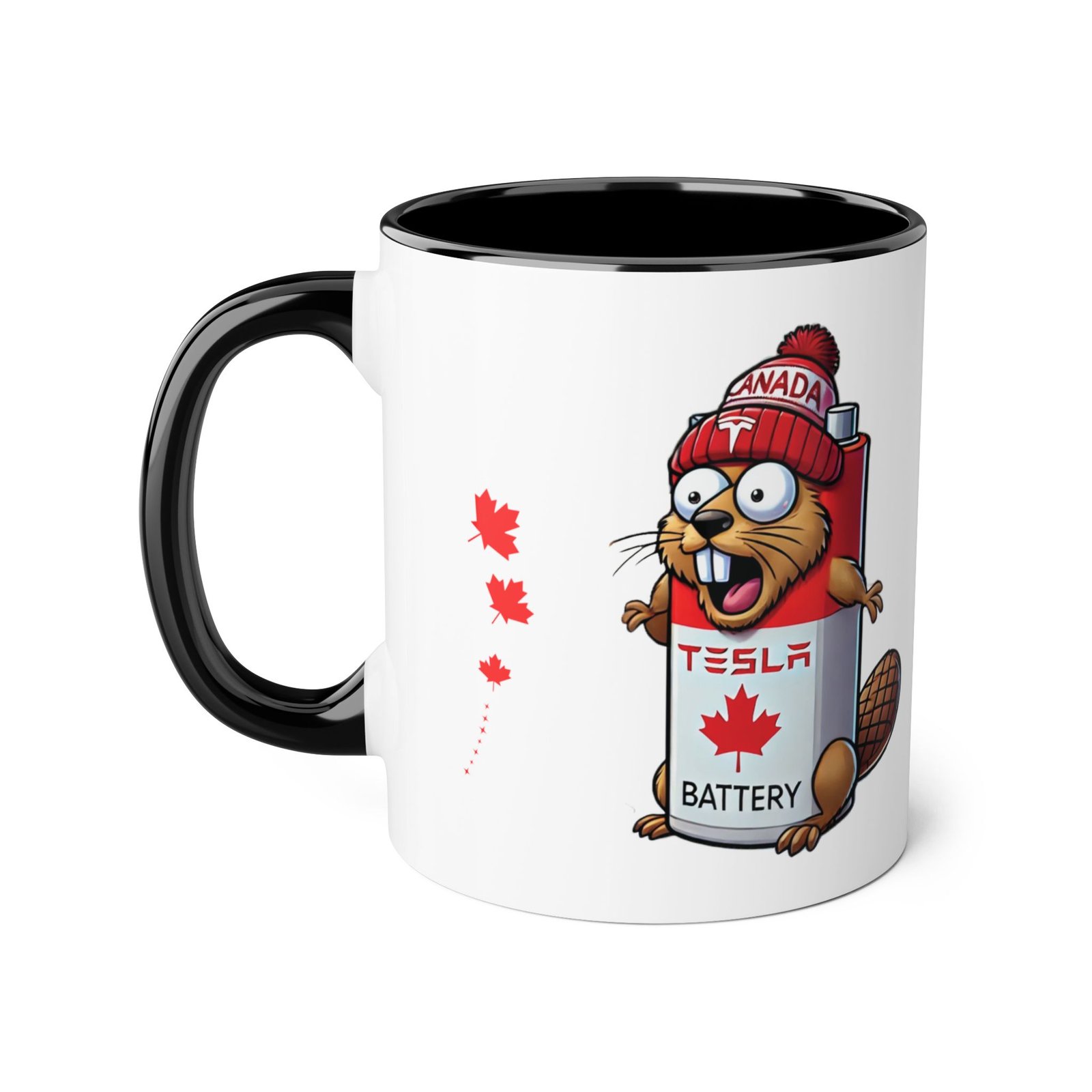 Tesla Beaver Battery - Funny Canadian Accent Mug 🇨🇦⚡️ - Image 7