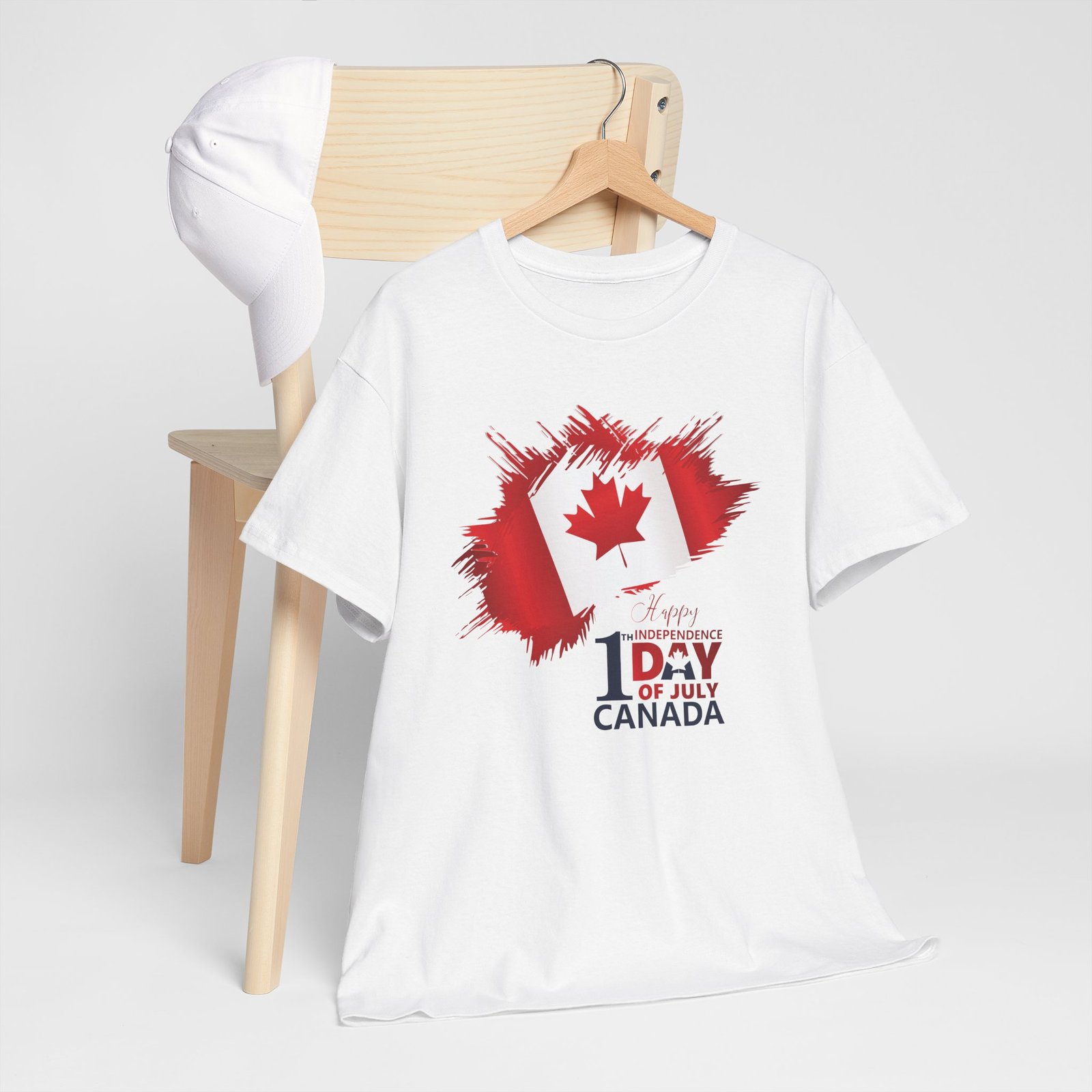 Canada Day T-Shirt with Painted Flag & 1st of July Design ๐จ๐ฆ๐จ - Image 4