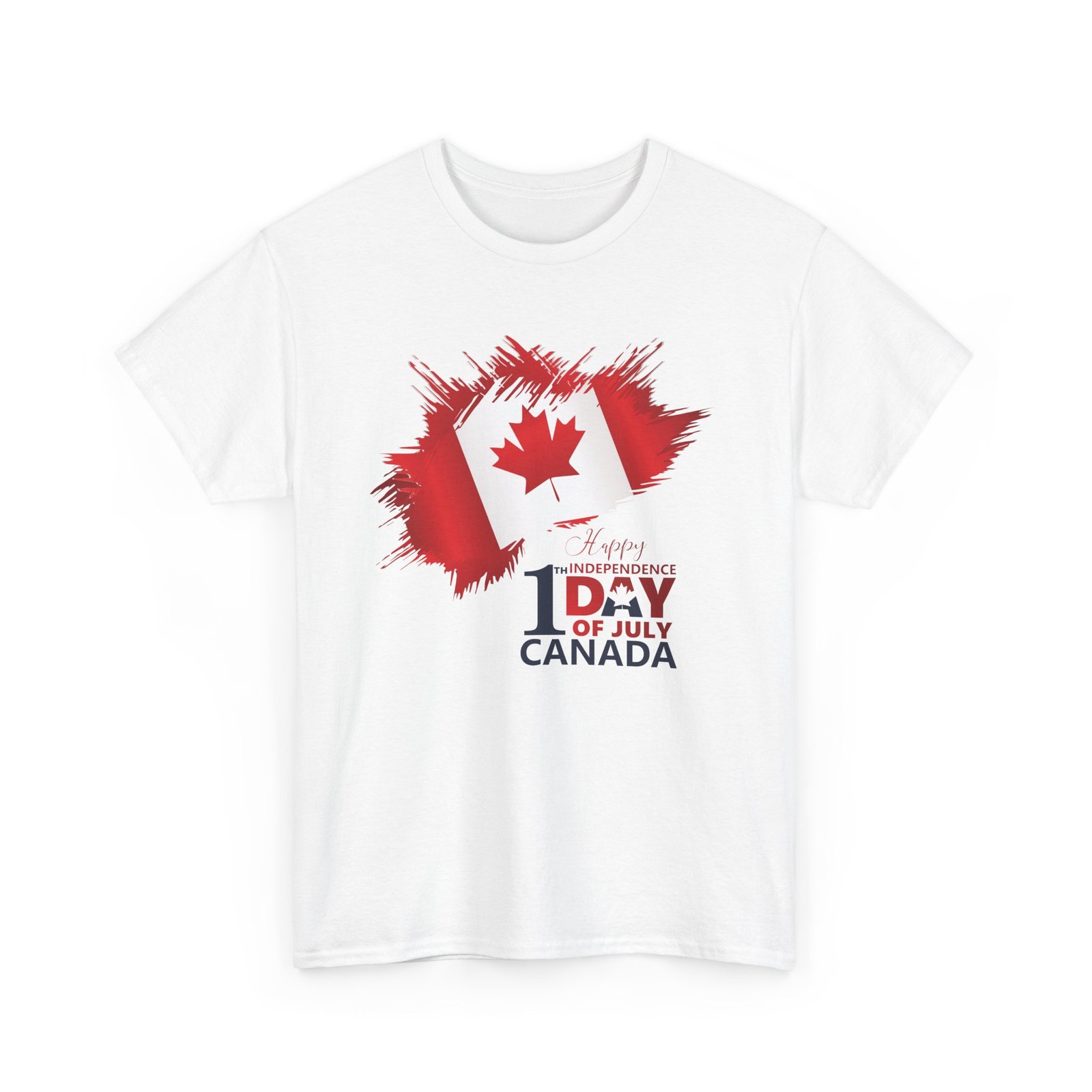 Canada Day T-Shirt with Painted Flag & 1st of July Design ๐จ๐ฆ๐จ - Image 2