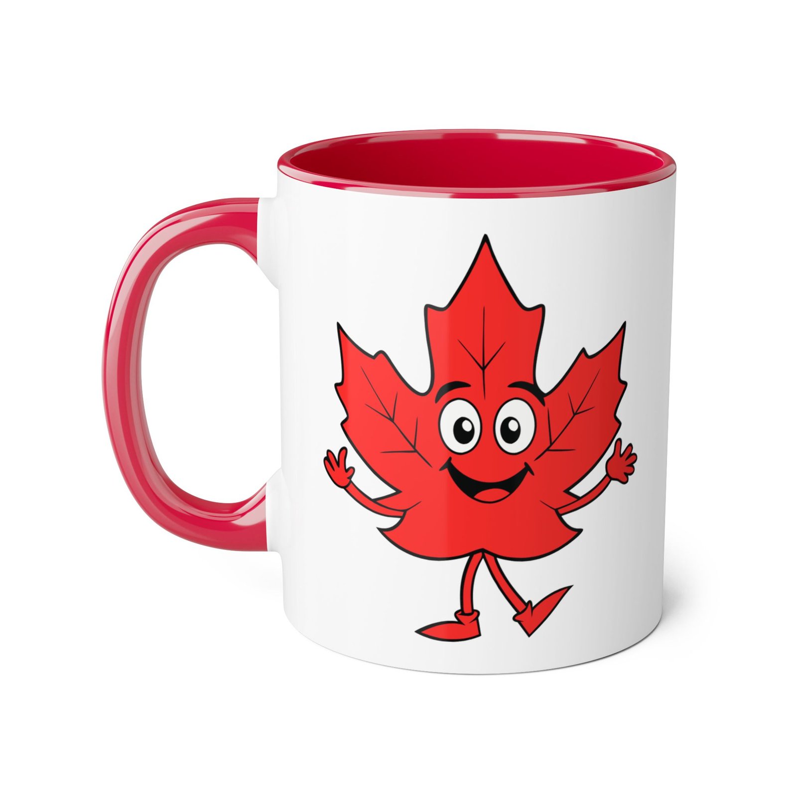Canada Day Mug with Happy Maple Leaf Cartoon ๐จ๐ฆโ - Image 3