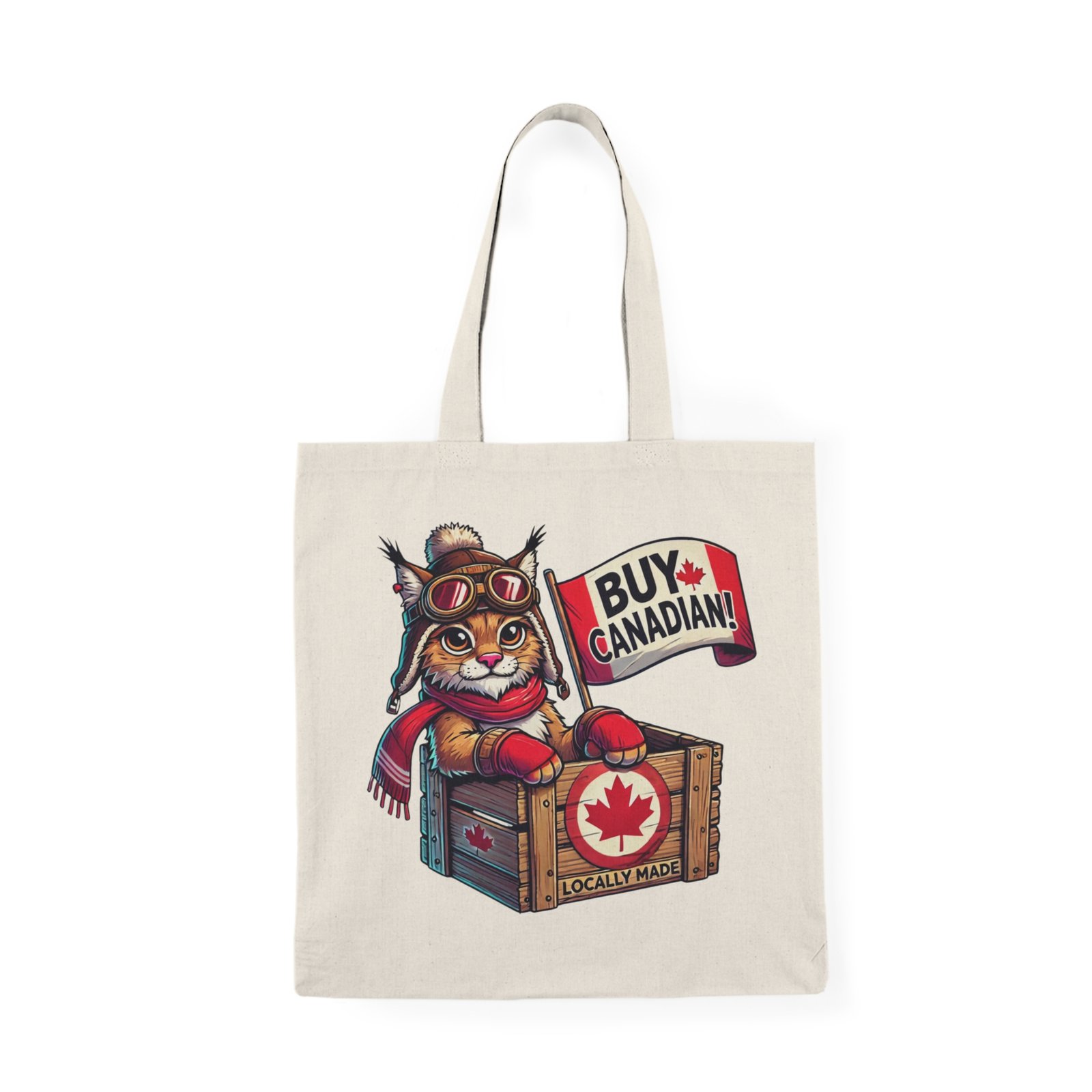 π¨π¦ Buy Canadian Lynx Tote Bag | Support Local πΎ | Eco-Friendly Canvas