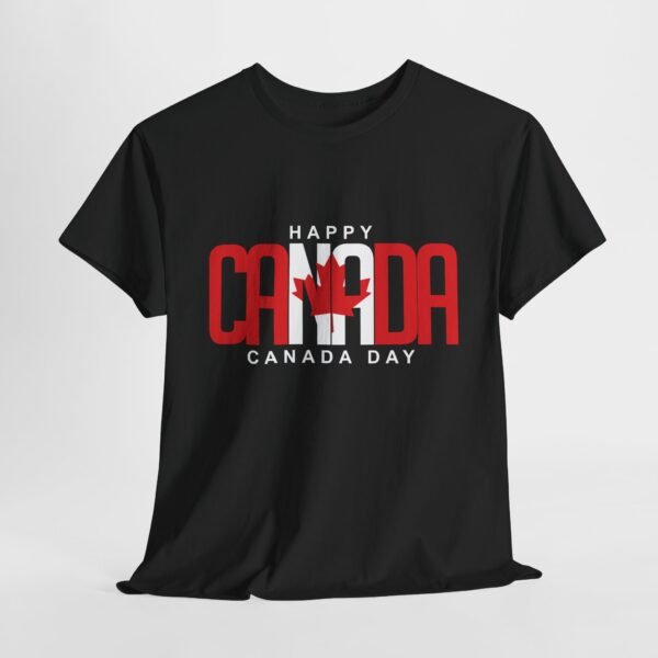 Happy Canada Day T-Shirt with Bold Red & White Print 🇨🇦🖤