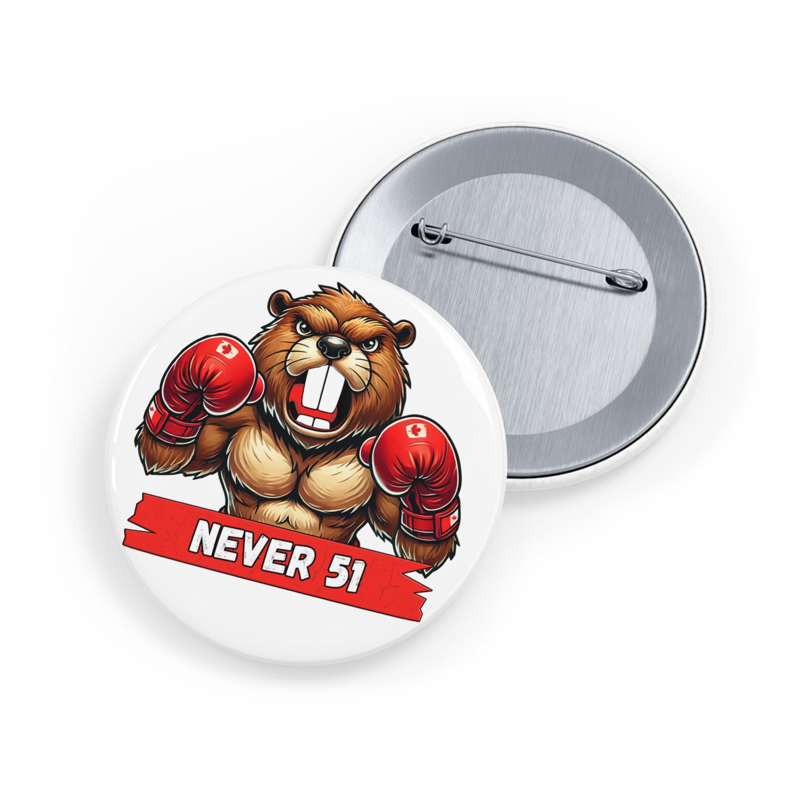 NEVER 51 π¨π¦π₯ Bold Beaver Boxing Pin π§·π¦« - Image 3