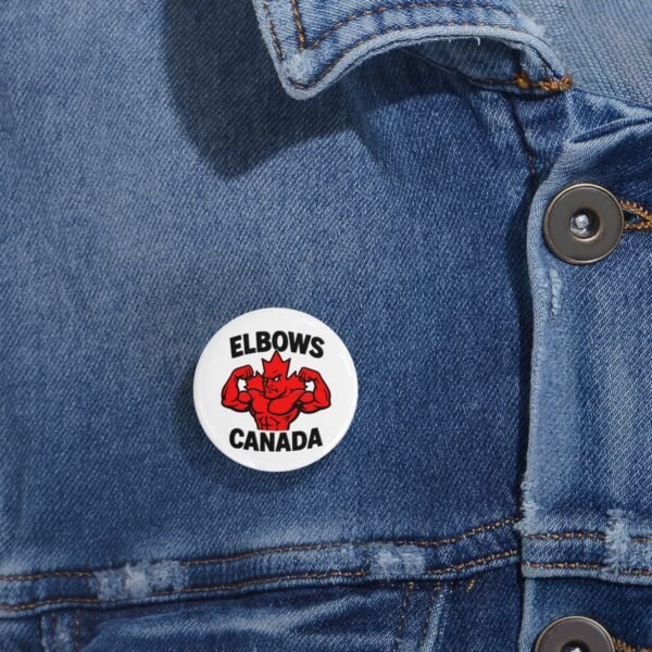 Elbows Canada Round Pin Badge -Bold & Powerful Round Pin - Image 6