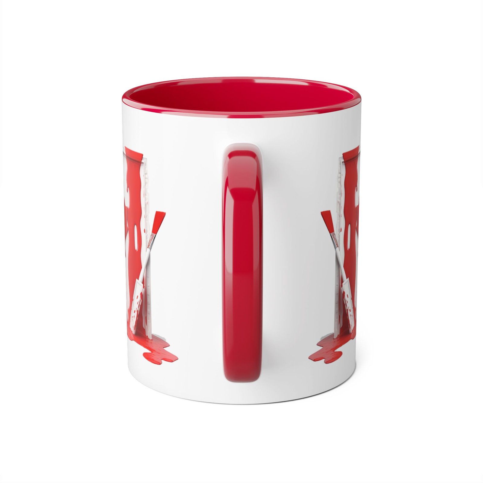 Canada Day Mug with Painted Maple Leaf & Brush Art ๐จ๐ฆ๐จ - Image 4