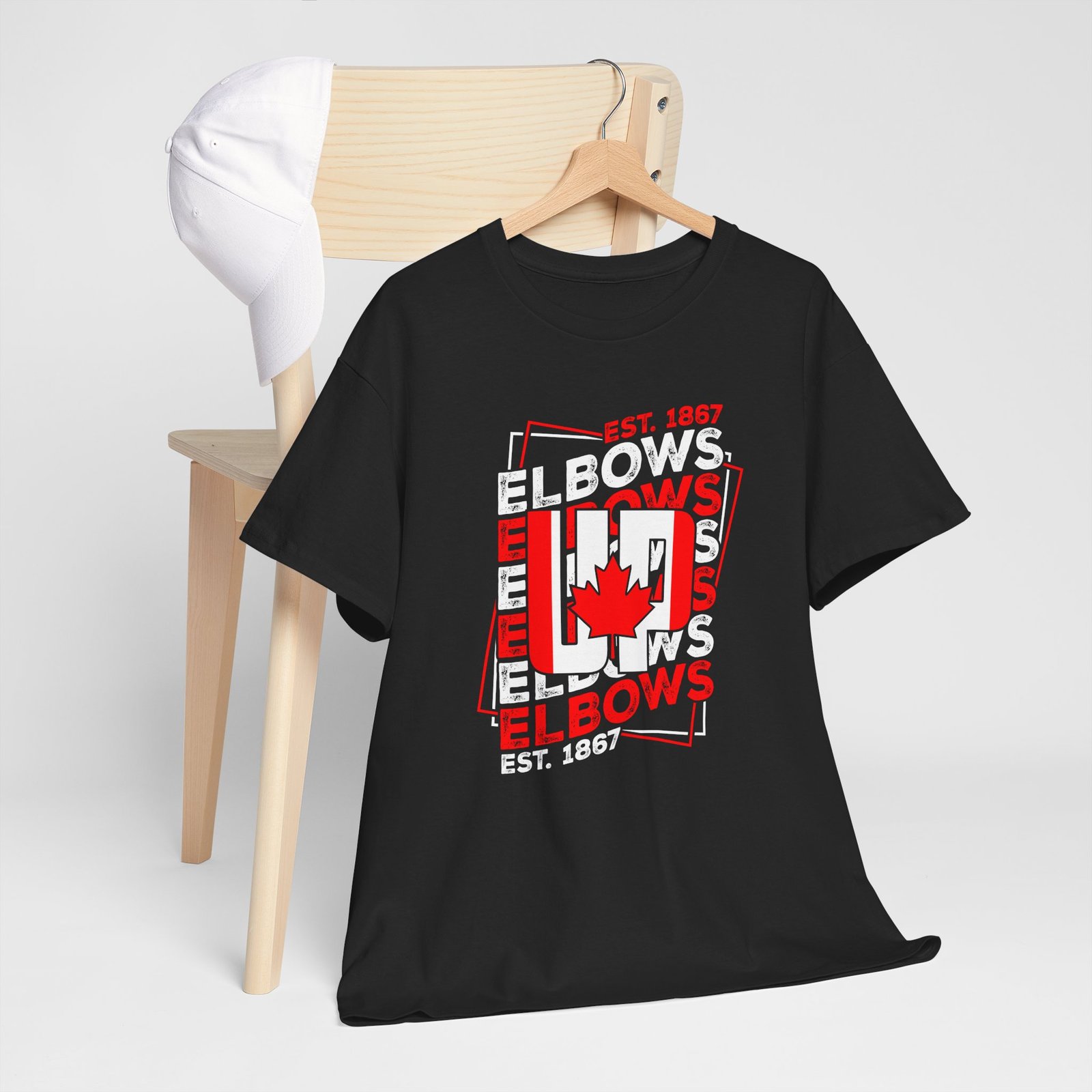 Elbows Up - True North Since 1867 Heavy Cotton Tee - Image 4