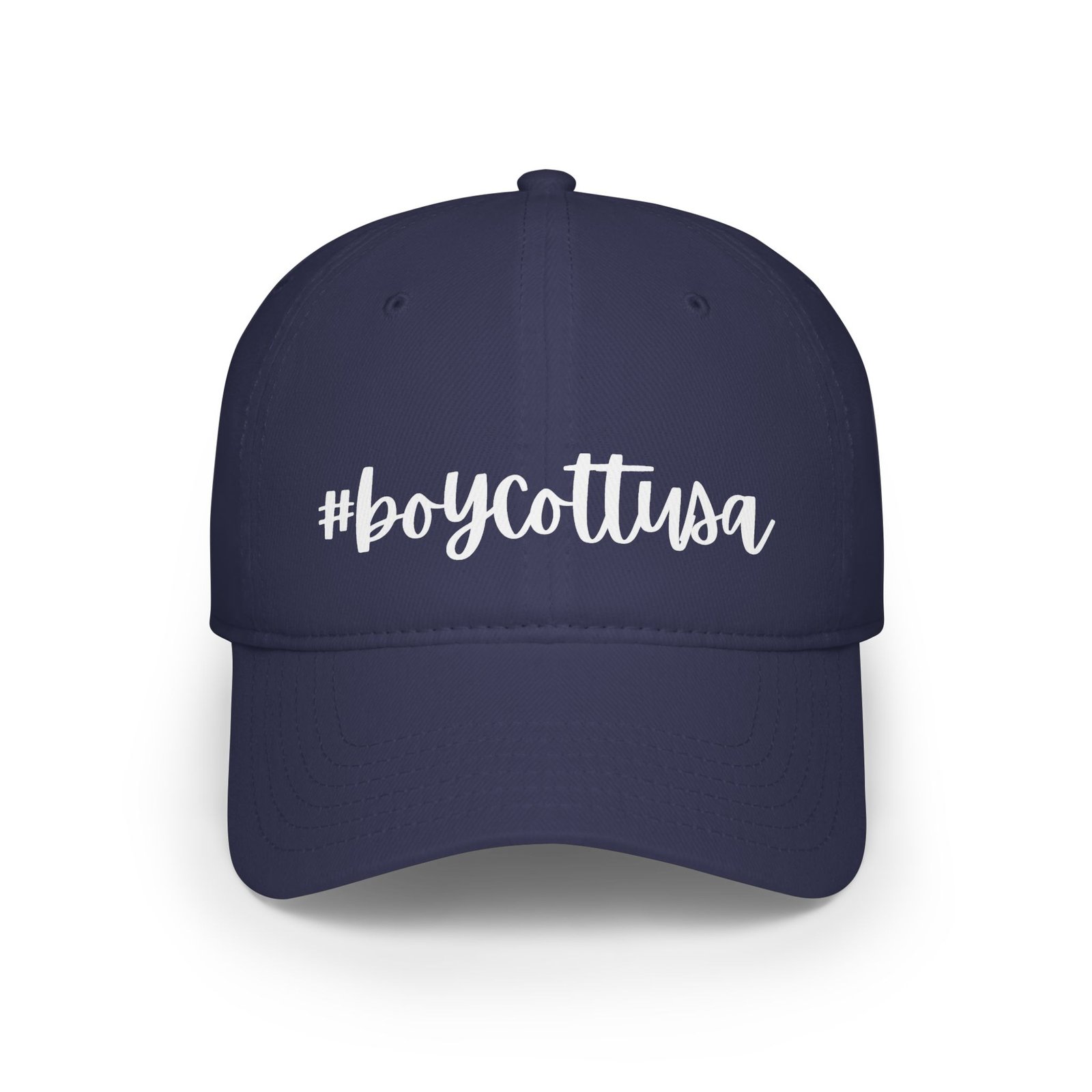 #boycottusa Baseball Cap โ Bold Statement, Minimalist Style